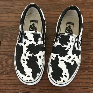 Vans Custom cow print slip on